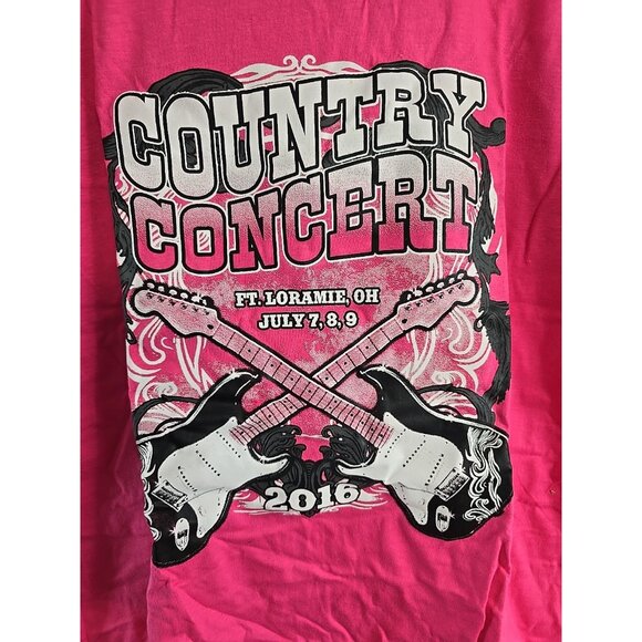 2016 Country Music Concert Tshirt  XL July Ft Laramie OH Pink - Picture 4 of 7